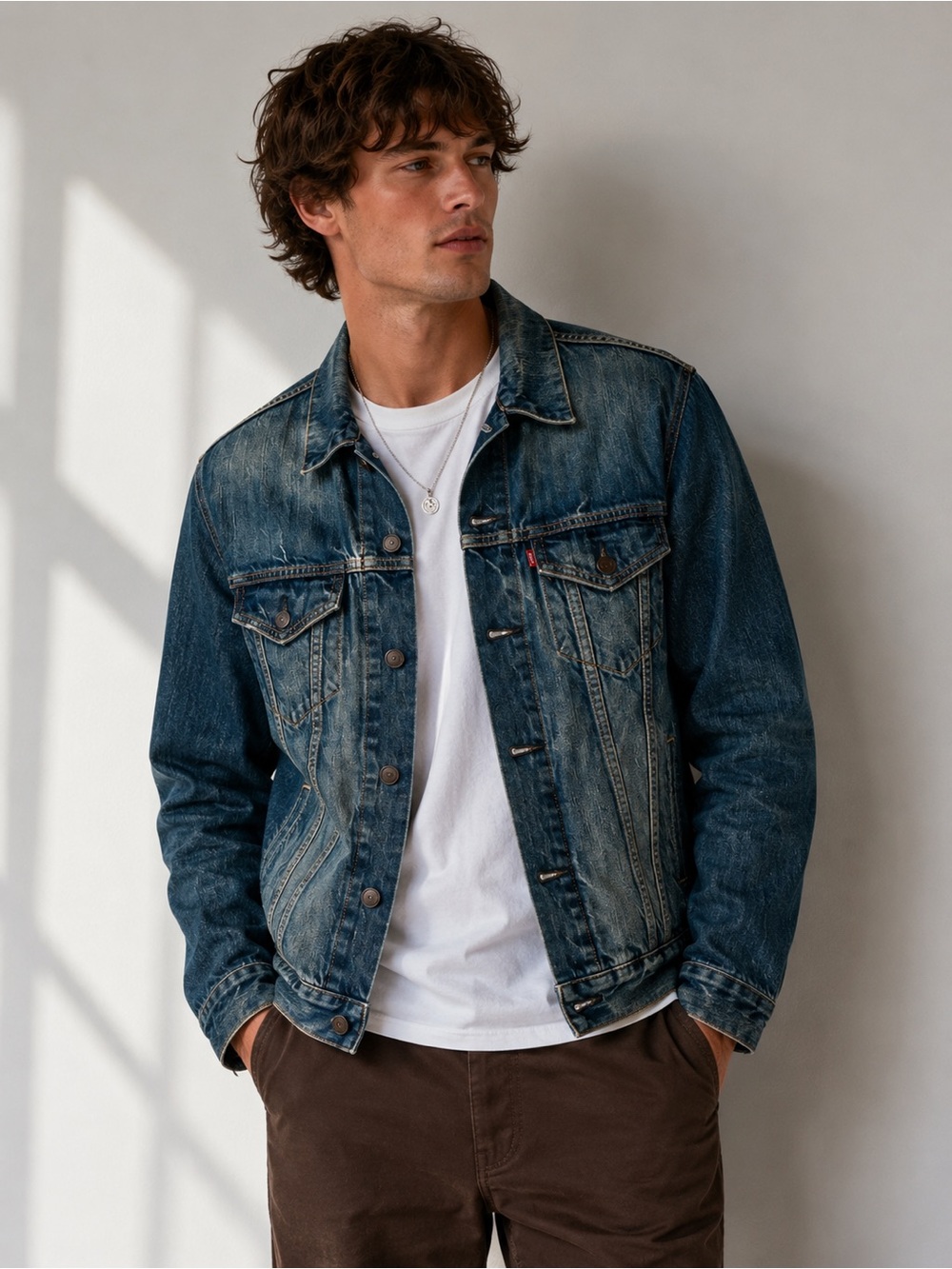 Levi’s Medium Wash Men’s Trucker Denim Jacket Size Large